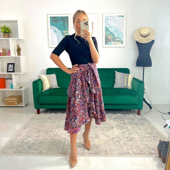 Maje Dresses & Skirts - Maje Rinto Bi-Material Wrap Midi Dress